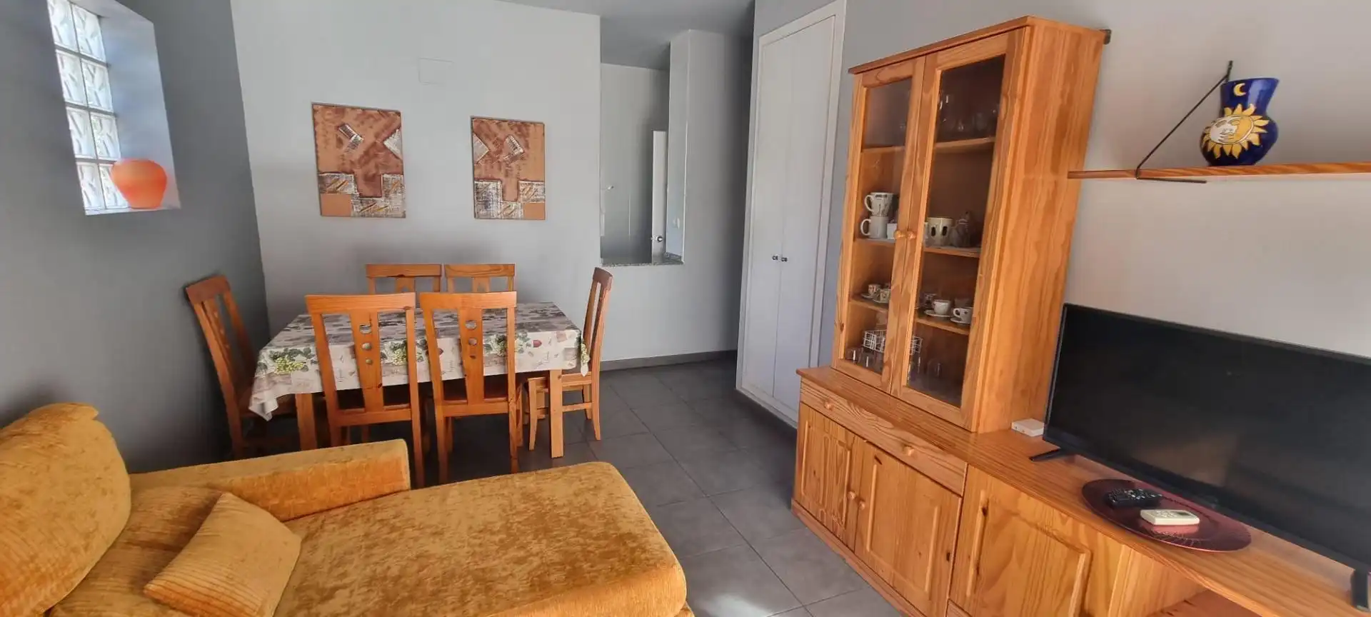 Menjador de Apartament en venda en Alcalà de Xivert amb Aire condicionat, Jardí privat i Terrassa