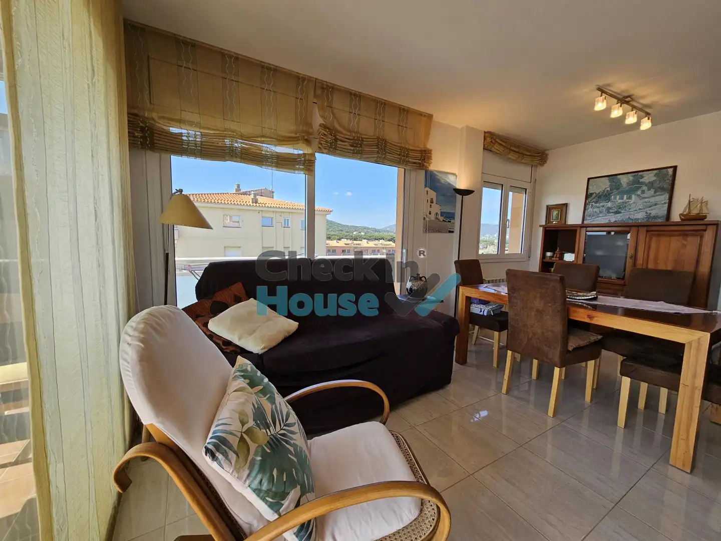 Wohnzimmer von Dachboden zum Verkauf in Calonge i Sant Antoni mit Klimaanlage, Heizung und Terrasse