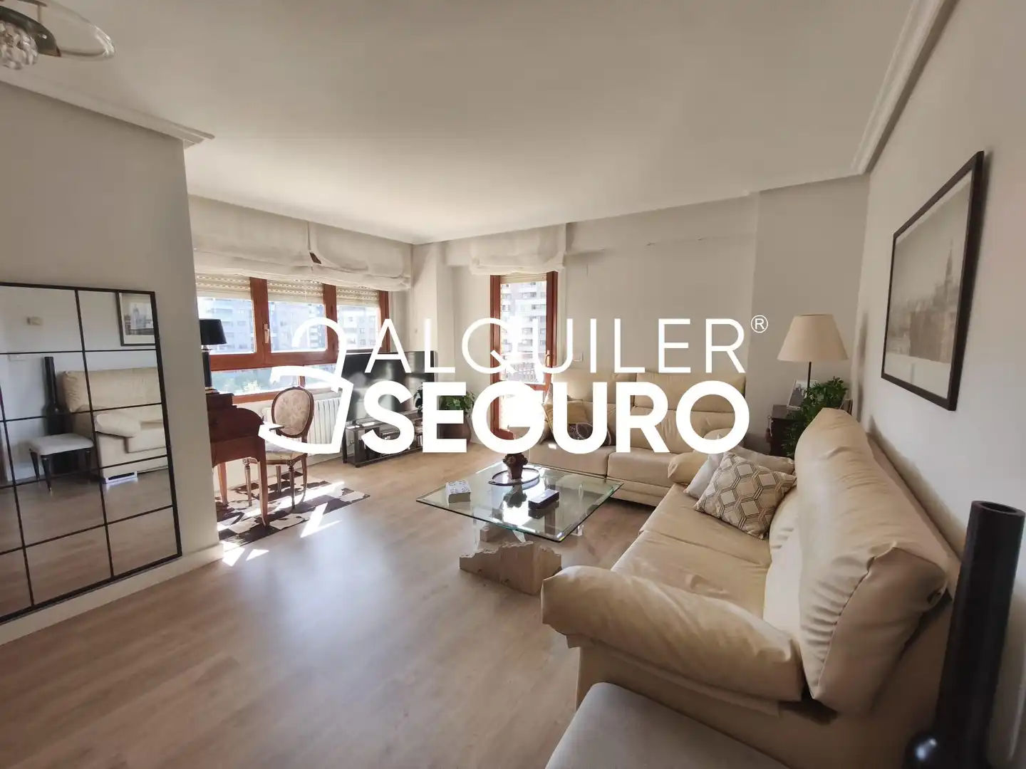 Sala de estar de Piso de alquiler en Zaragoza con Aire acondicionado, Calefacción y Terraza