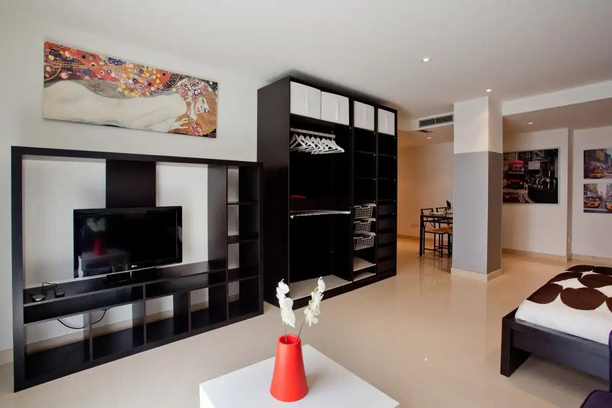 Sala de estar de Piso en venta en Sitges con Aire acondicionado, Calefacción y Amueblado