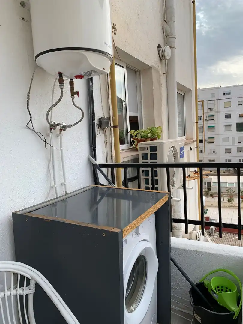 Balcony of Flat for rent in Valencia  with Air Conditioner, Heating and Furnished