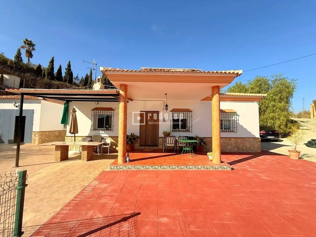 Außenansicht von Haus oder Chalet zur Miete in Almogía mit Heizung, Privatgarten und Terrasse