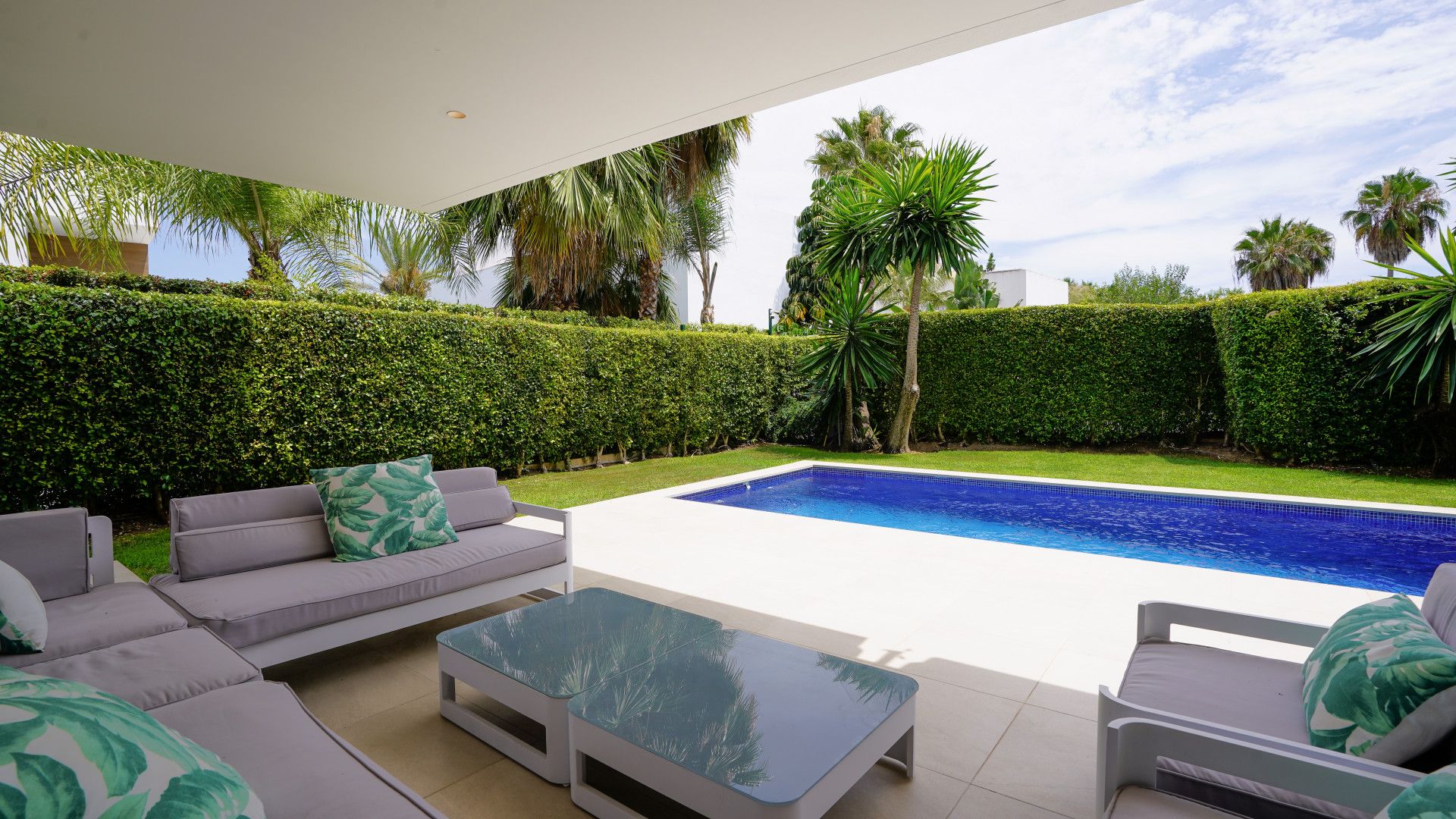 Terrassa de Casa o xalet de lloguer en Estepona amb Aire condicionat, Jardí privat i Terrassa