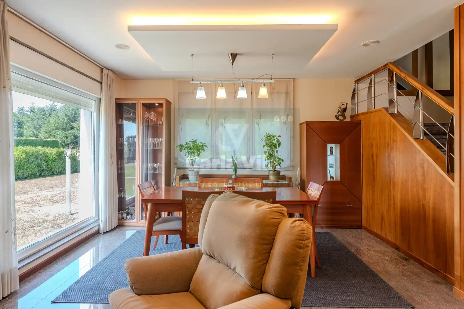 Living room of Houses for sale in Outeiro de Rei  with Heating, Private garden and Parquet flooring