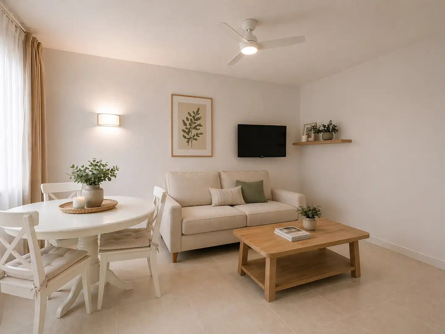 Wohnzimmer von Einfamilien-Reihenhaus zum Verkauf in Mollet del Vallès mit Klimaanlage, Heizung und Privatgarten