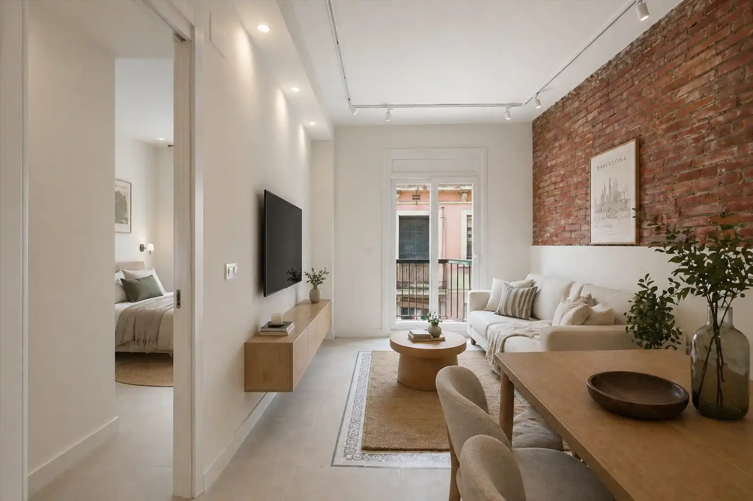 Sala de estar de Piso en venta en Barcelona con Aire acondicionado, Calefacción y Horno