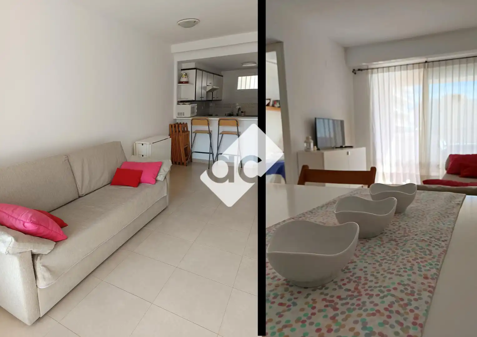 Living room of Flat for rent in Cullera  with Air Conditioner, Heating and Furnished