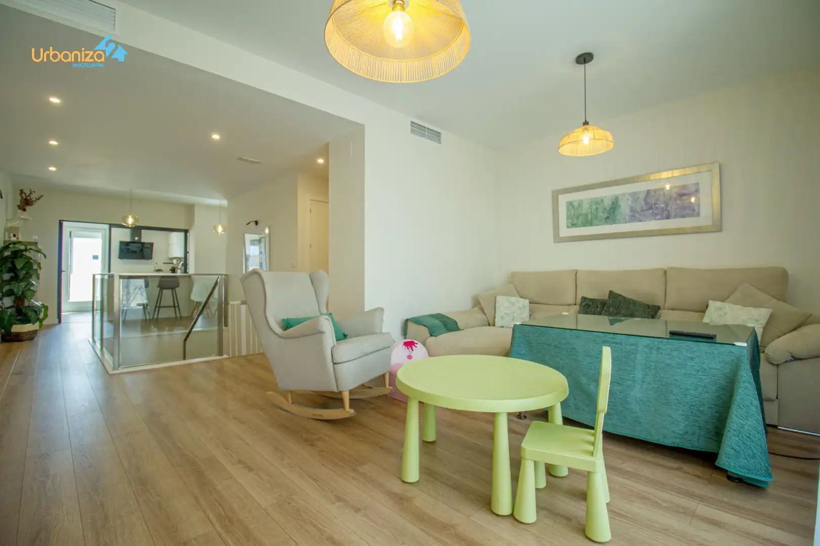 Wohnzimmer von Dachboden zum Verkauf in Badajoz mit Klimaanlage, Heizung und Terrasse