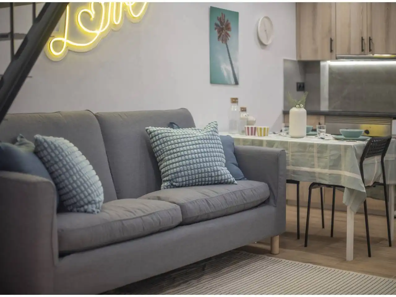 Wohnzimmer von Wohnung zum Verkauf in L'Hospitalet de Llobregat mit Parkett und Möbliert