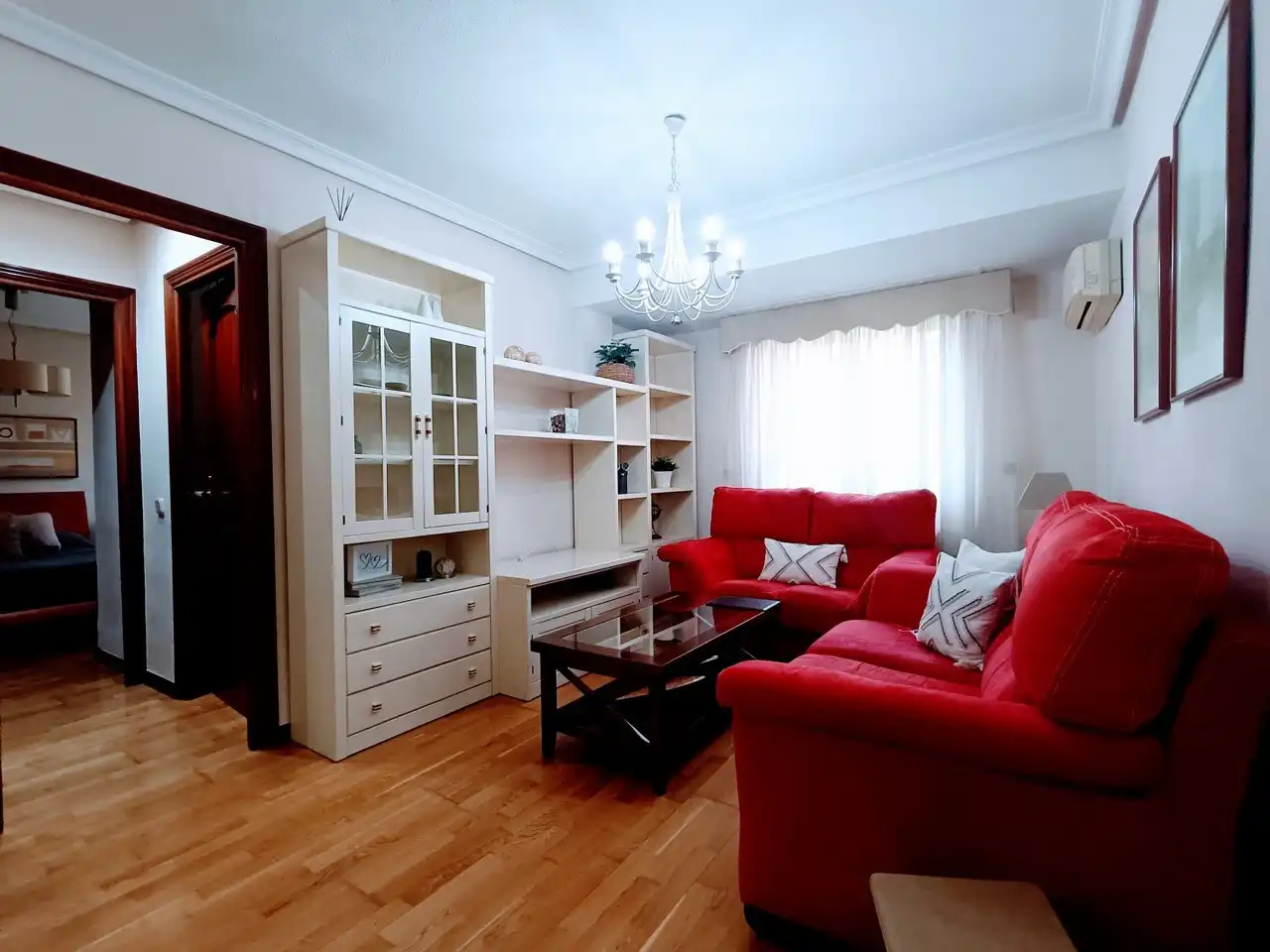 Wohnzimmer von Wohnung zur Miete in Madrid mit Klimaanlage, Heizung und Parkett