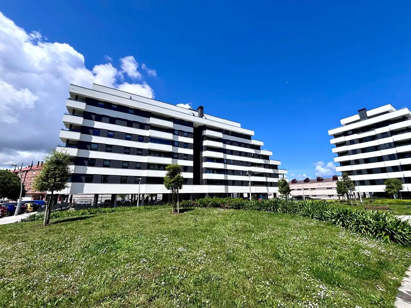 Exterior view of Flat for sale in Gijón   with Heating, Private garden and Parquet flooring