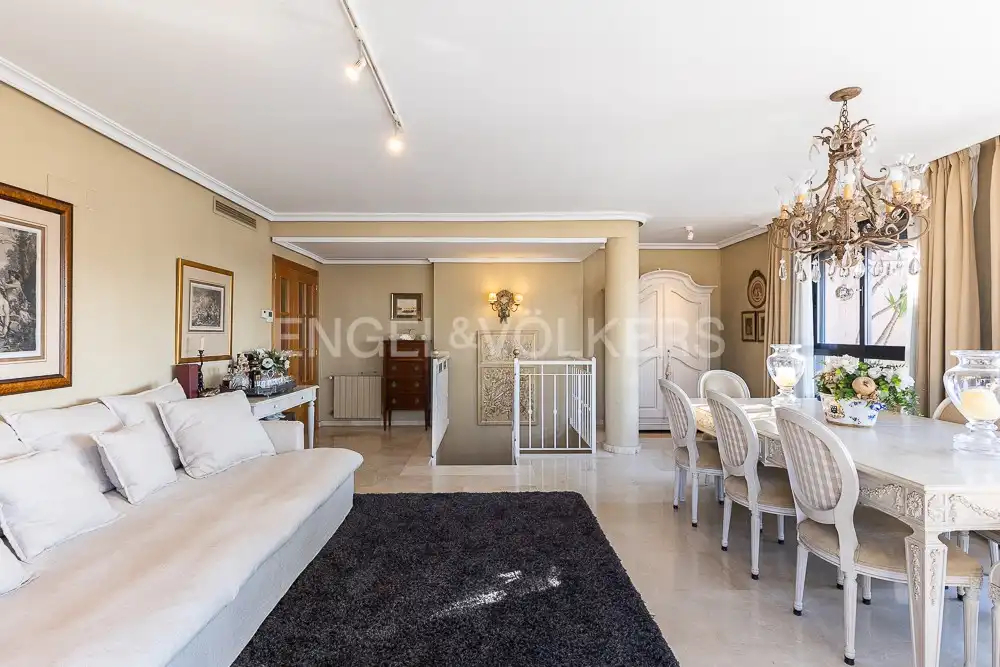 Sala de estar de Ático de alquiler en Valencia con Aire acondicionado, Calefacción y Terraza