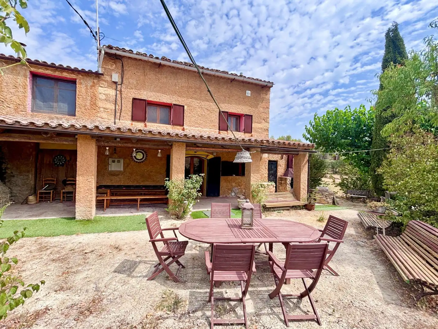 Terrace of Country homes for sale in Querol  with Heating, Terrace and Swimming Pool