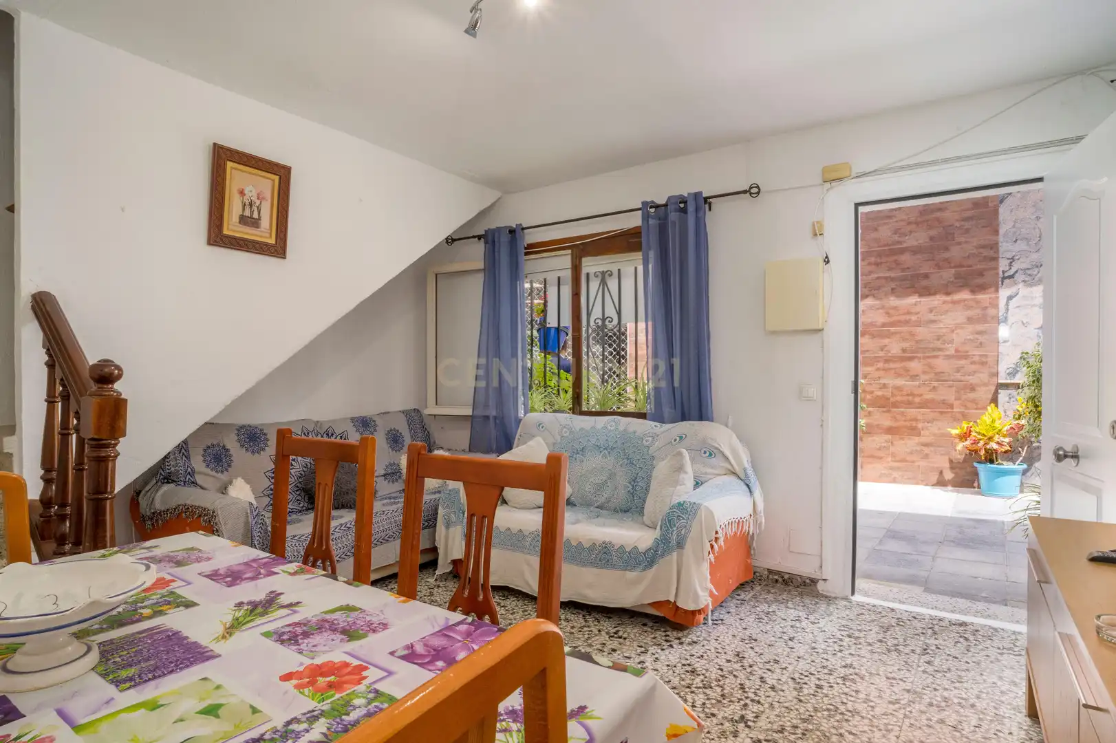 Sala d'estar de Casa adosada en venda en Mijas