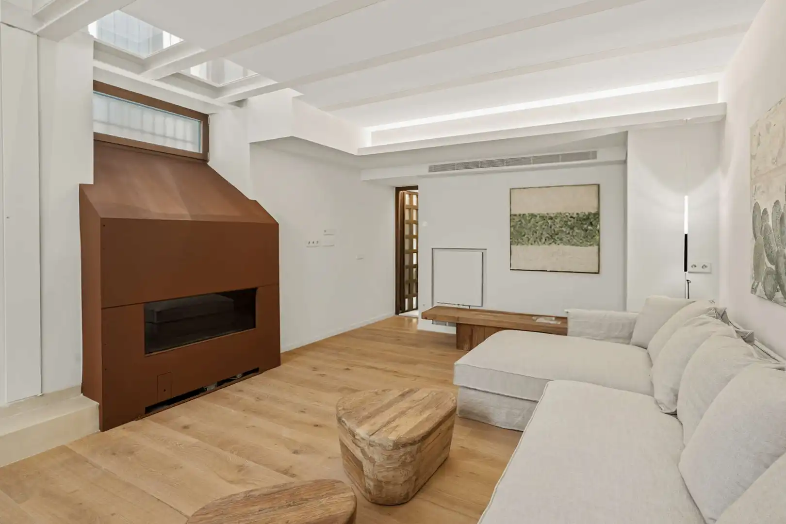 Wohnzimmer von Erdgeschoss zum Verkauf in  Palma de Mallorca mit Klimaanlage, Heizung und Parkett