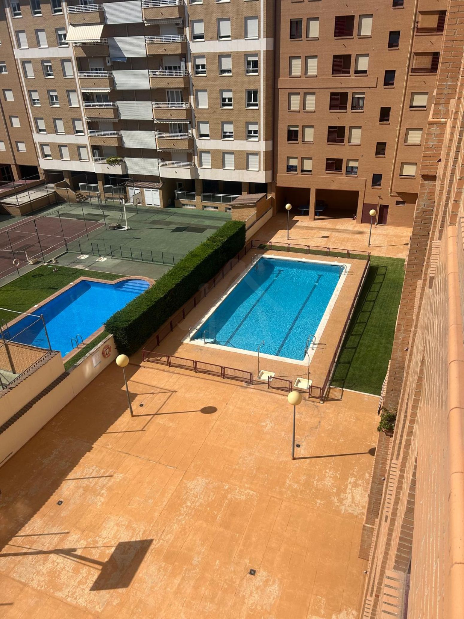Swimming pool of Flat to rent in  Logroño  with Heating, Private garden and Parquet flooring