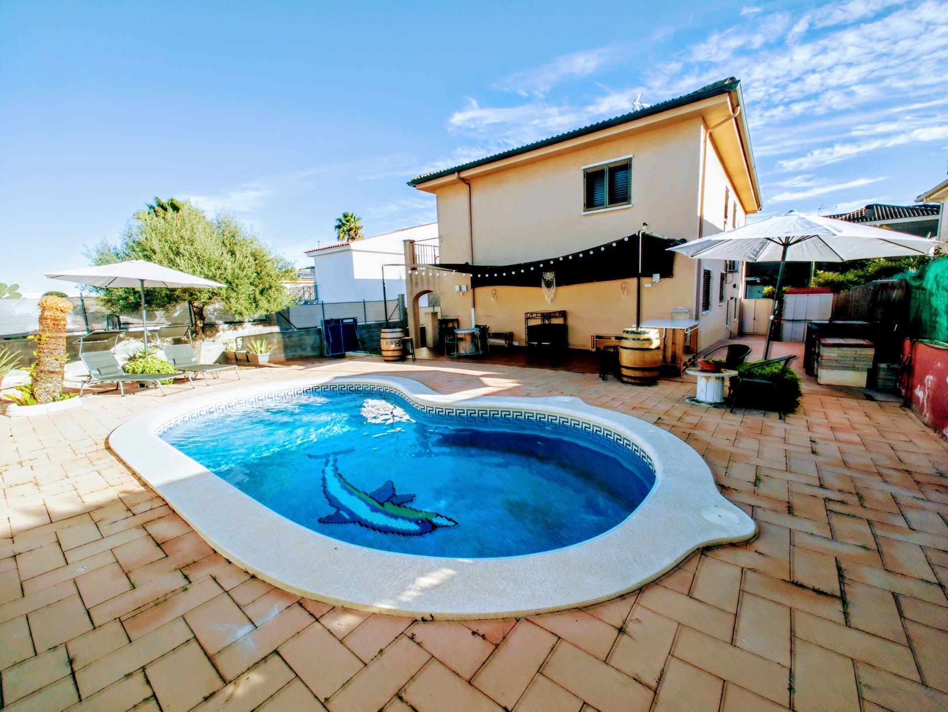 Swimming pool of House or chalet for sale in Calafell  with Air Conditioner, Heating and Private garden