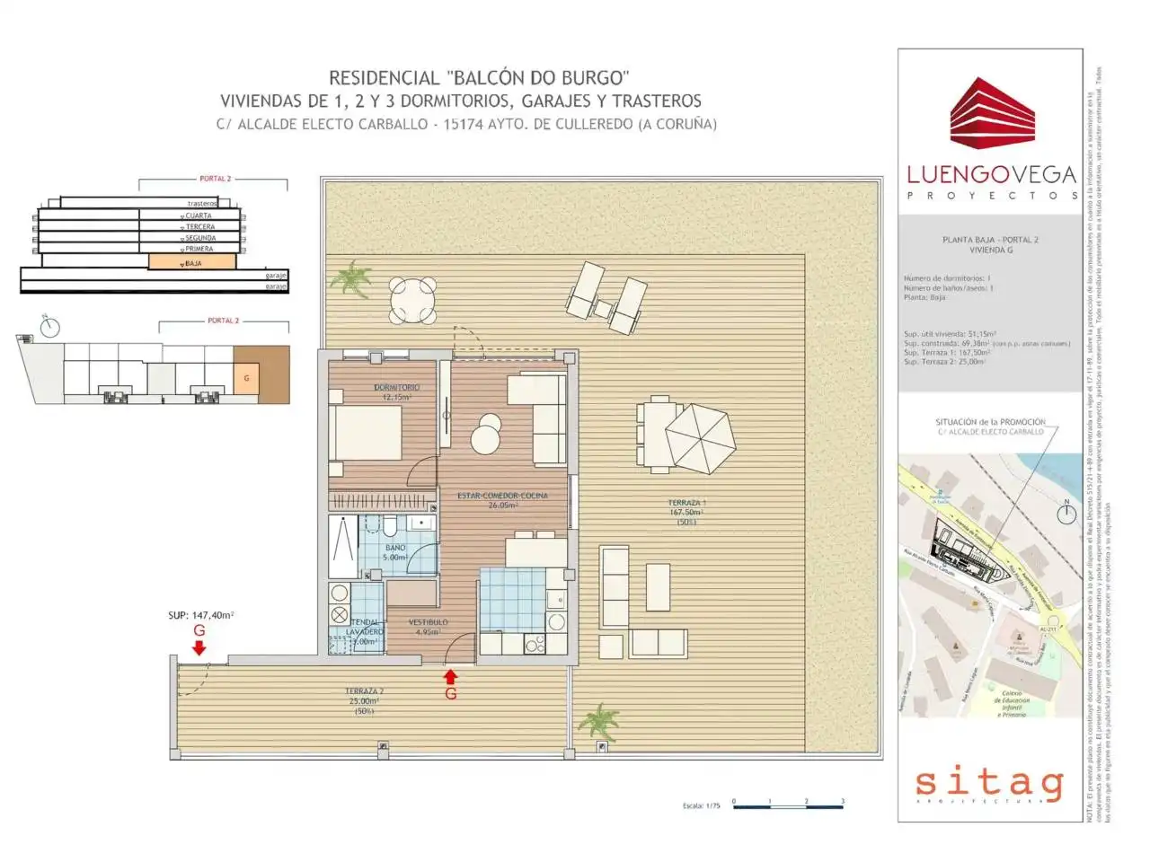 Flat with terrace for sale in Portádego - Vilaboa Norte, imagen 18