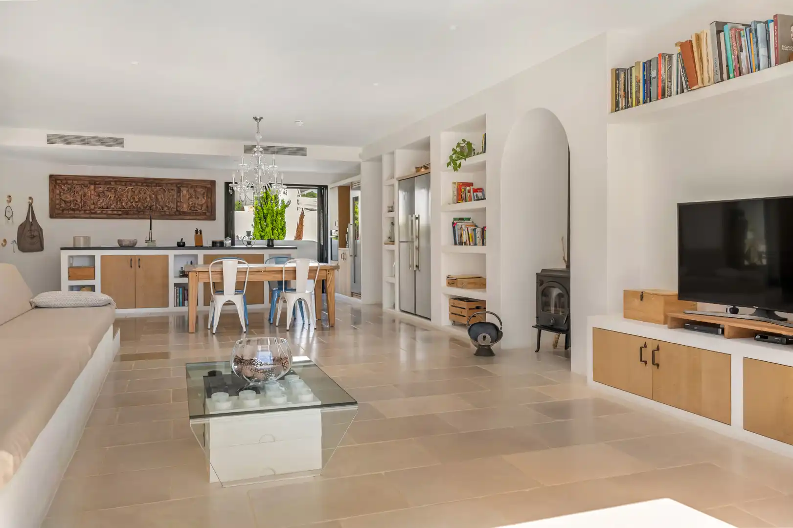 Sala d'estar de Casa o xalet en venda en Santa Eulària des Riu amb Aire condicionat, Calefacció i Jardí privat