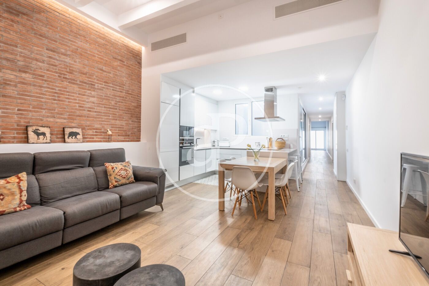 Sala d'estar de Pis de lloguer en  Barcelona Capital amb Aire condicionat, Calefacció i Terrassa