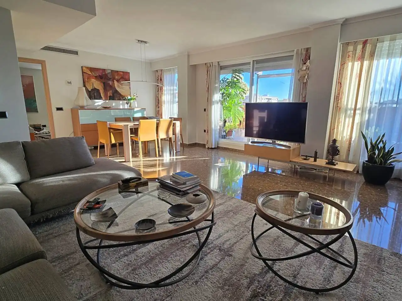 Wohnzimmer von Dachboden zum Verkauf in Valencia mit Klimaanlage, Heizung und Terrasse