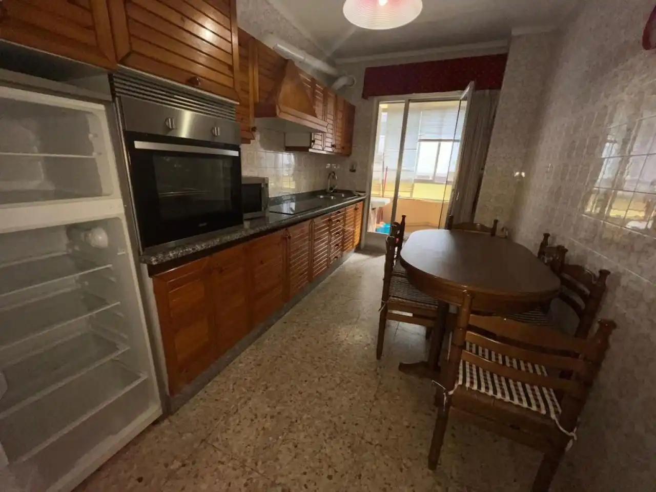 Kitchen of Flat for rent in Ourense Capital   with Heating, Parquet flooring and Furnished