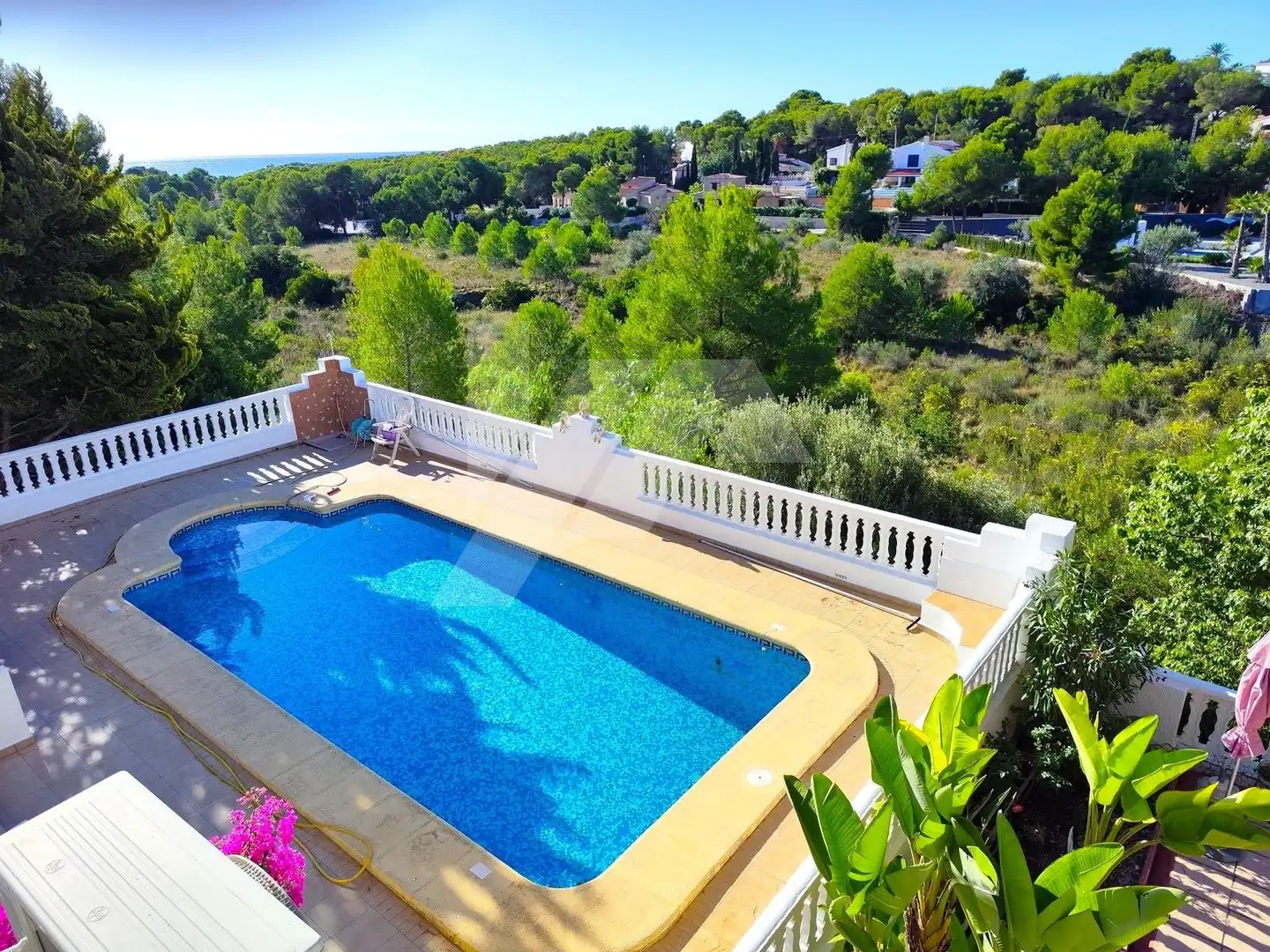 Piscina de Casa o chalet en venta en Moraira con Aire acondicionado, Calefacción y Jardín privado