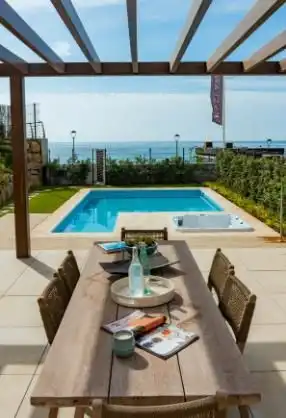 Terraza de Apartamento de alquiler en Estepona con Aire acondicionado, Calefacción y Jardín privado