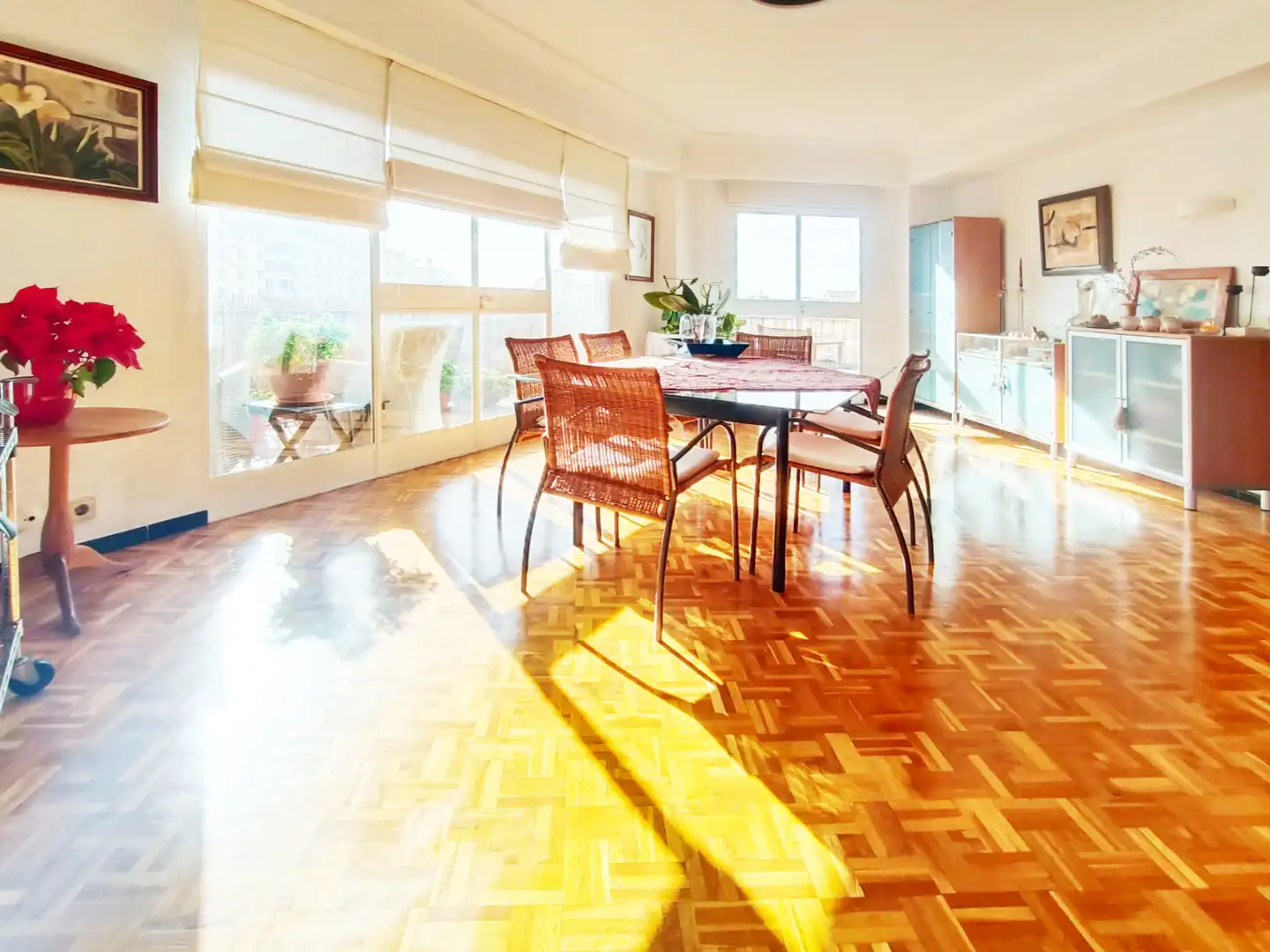 Esszimmer von Wohnung zum Verkauf in  Palma de Mallorca mit Klimaanlage, Parkett und Abstellraum
