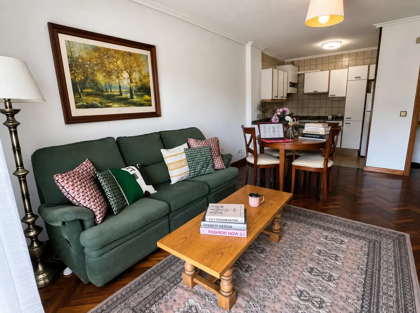 Wohnzimmer von Wohnung zur Miete in Santander mit Heizung, Terrasse und Möbliert