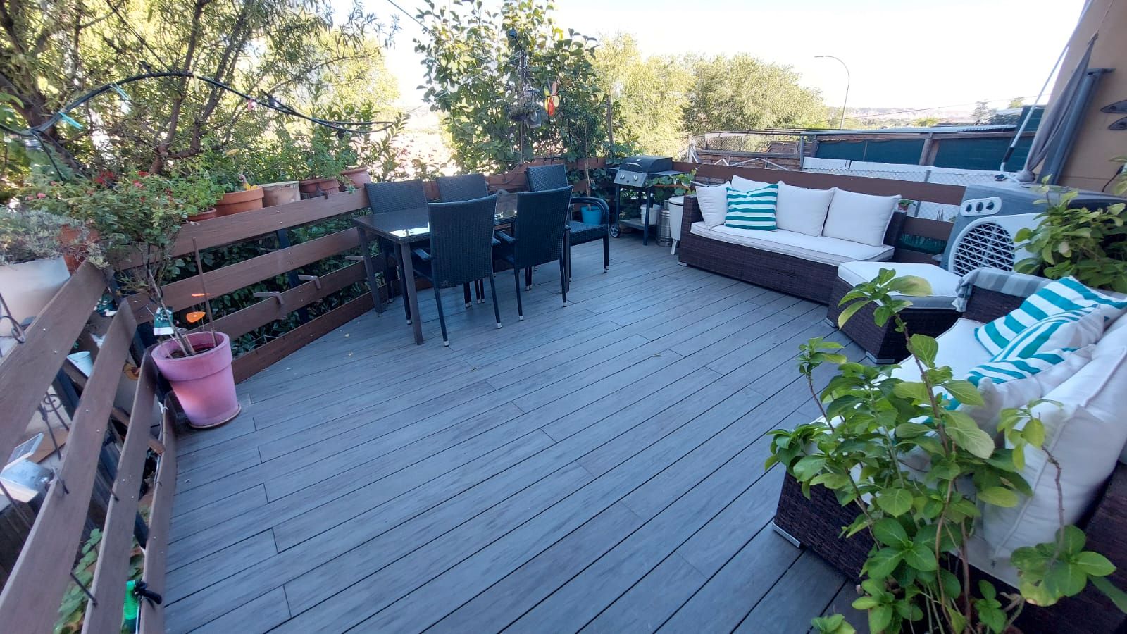 Terrassa de Casa adosada en venda en San Martín de la Vega amb Aire condicionat, Calefacció i Jardí privat
