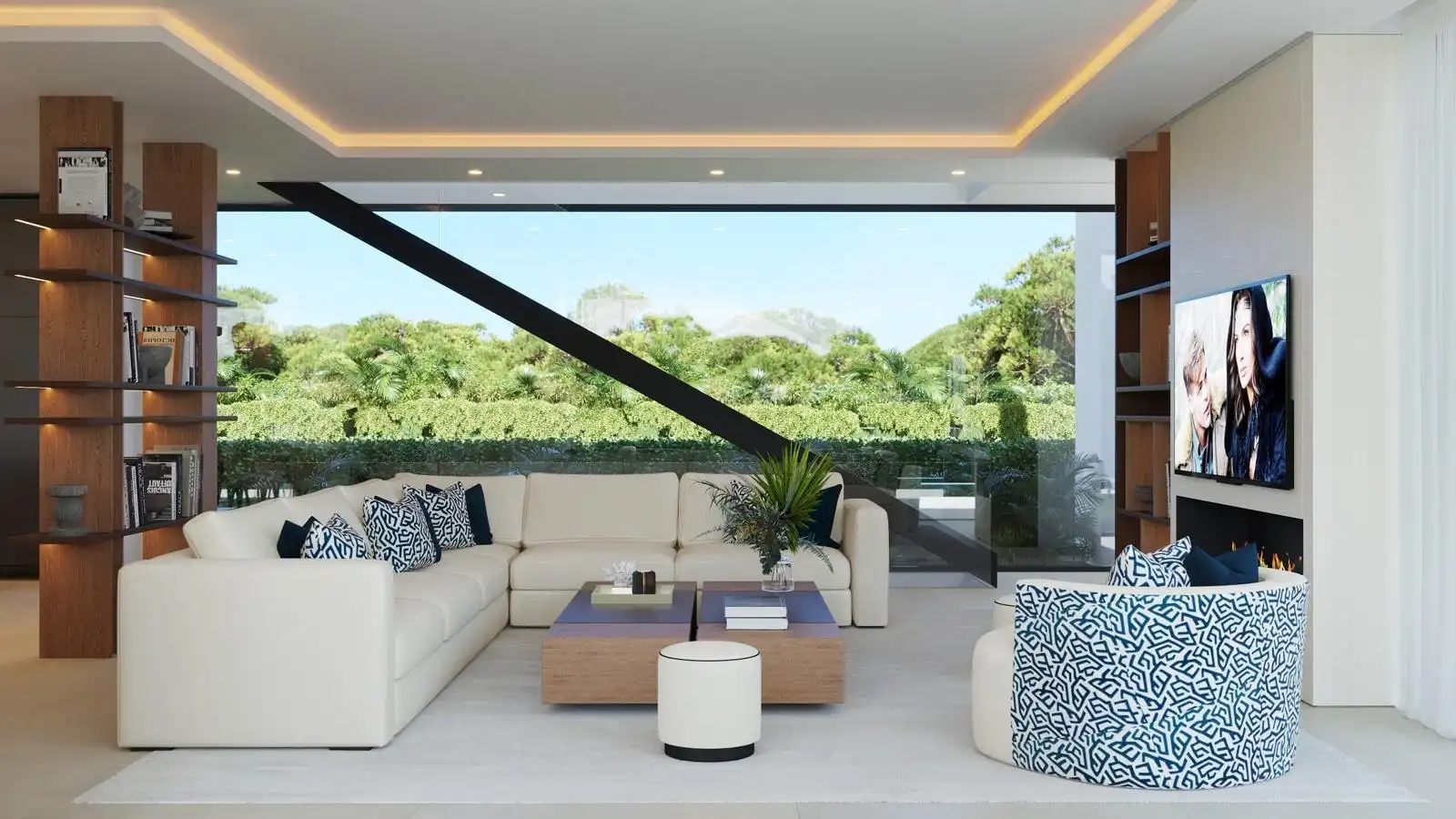 Sala d'estar de Casa o xalet en venda en Marbella amb Aire condicionat, Calefacció i Jardí privat