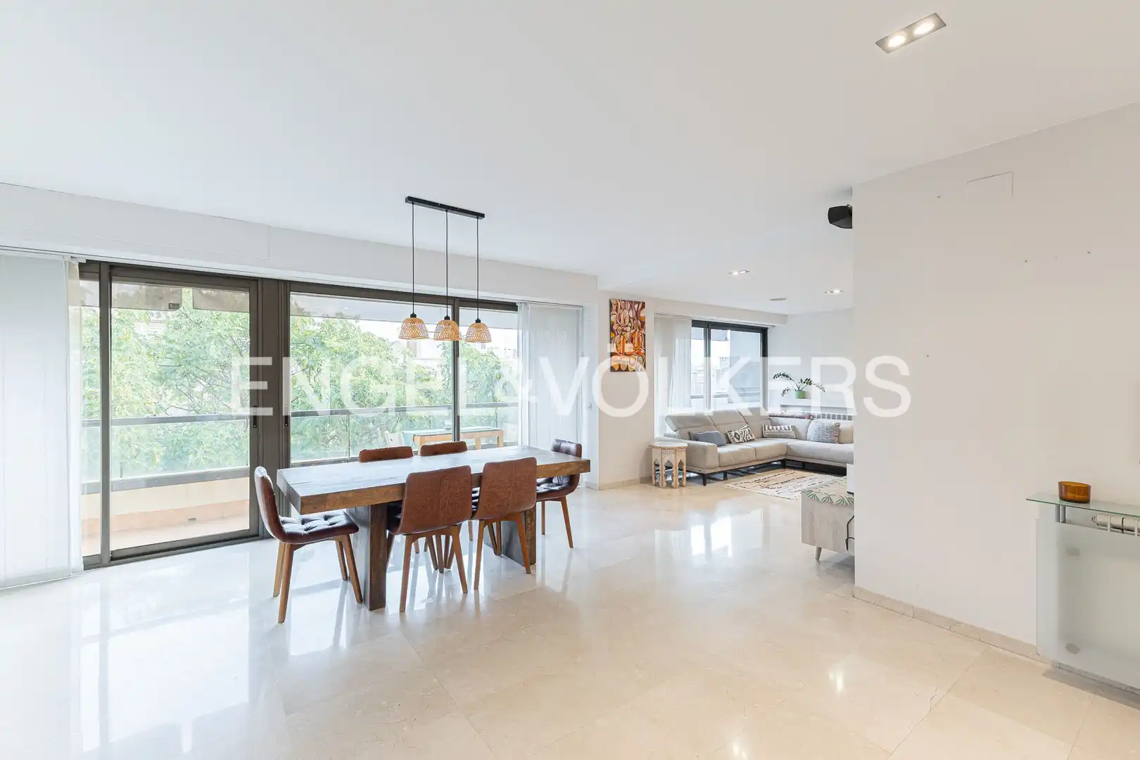 Comedor de Piso de alquiler en Barcelona con Aire acondicionado, Calefacción y Parquet
