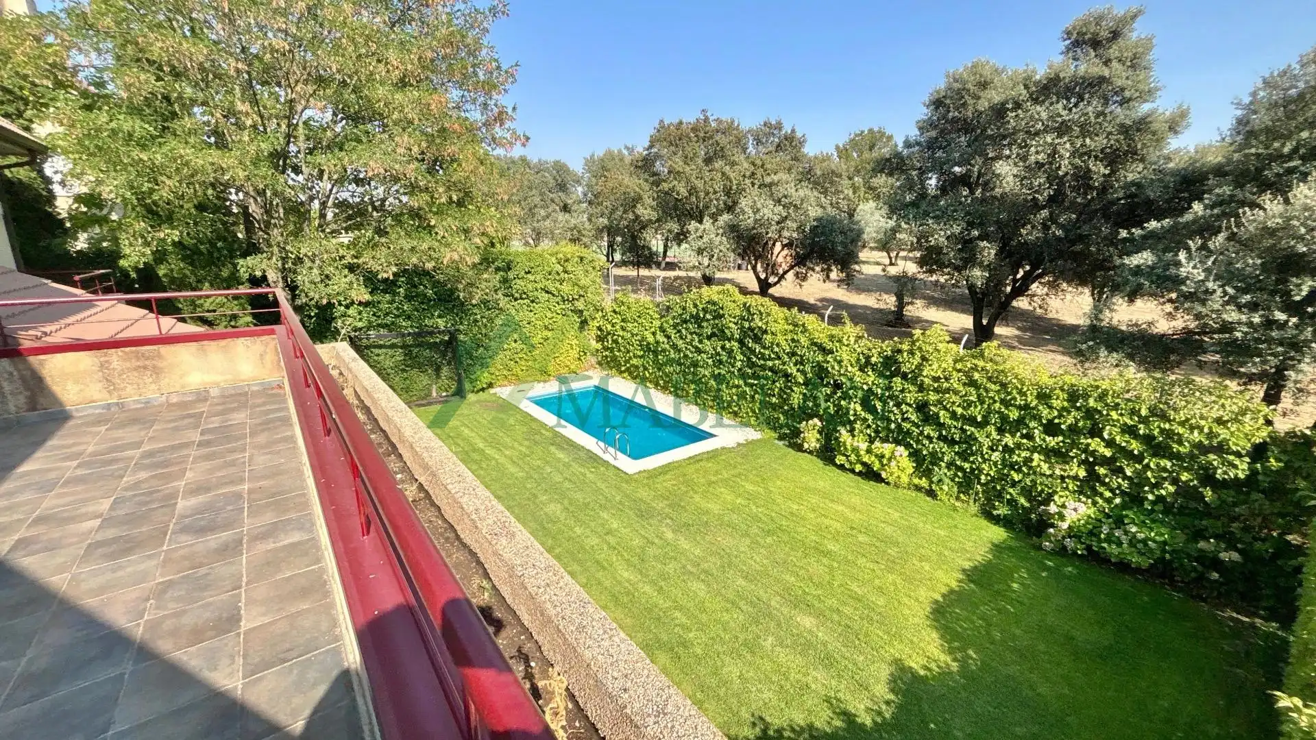 Garten von Einfamilien-Reihenhaus zur Miete in Madrid mit Klimaanlage, Privatgarten und Terrasse