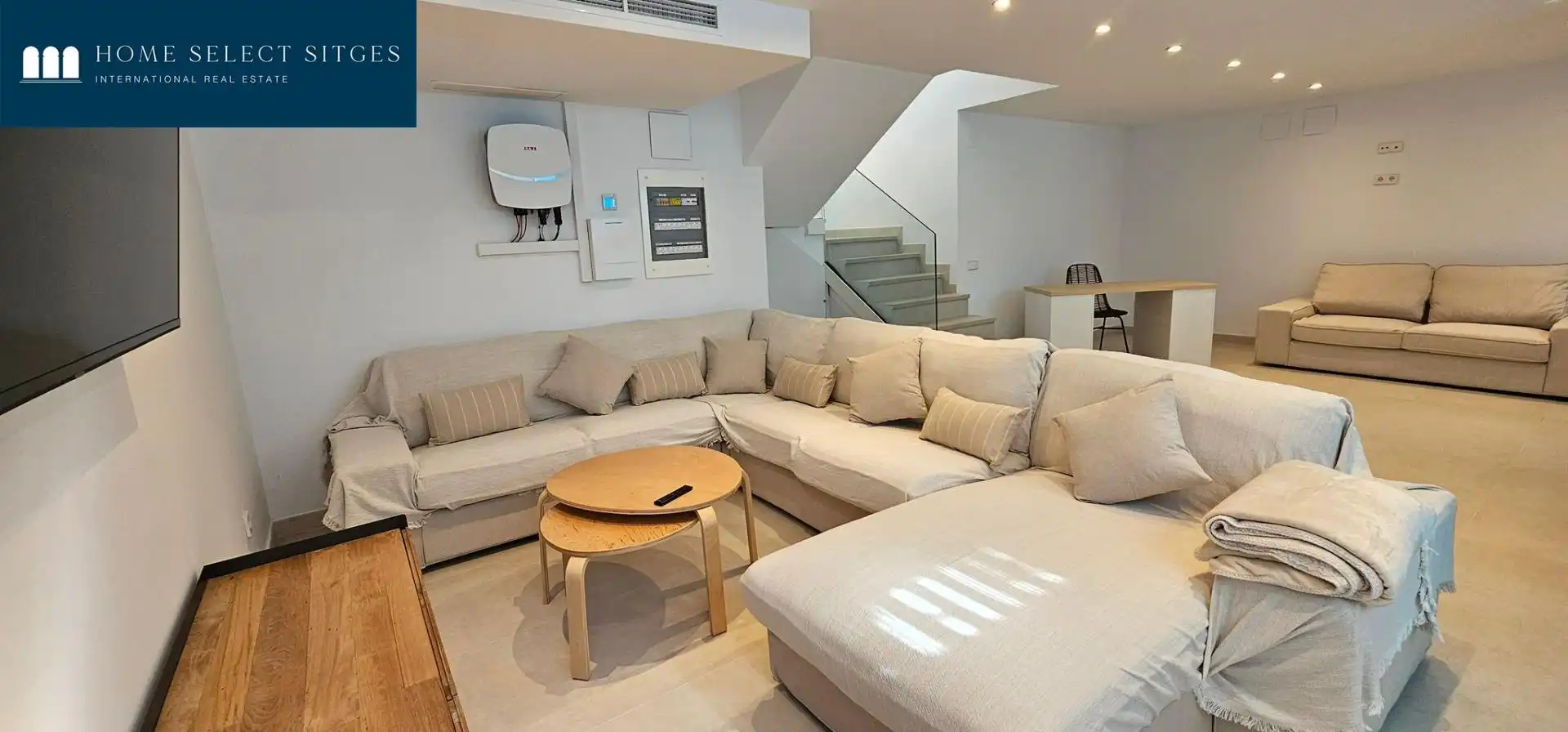 Sala d'estar de Casa o xalet de lloguer en Sitges amb Piscina comunitària