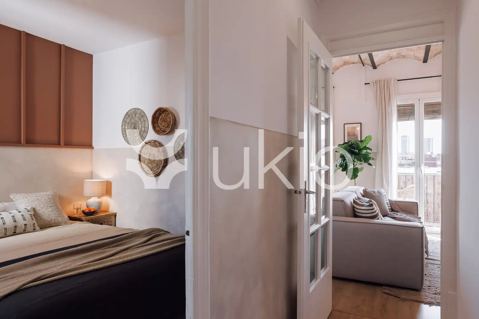 Habitación de Apartamento de alquiler en Barcelona con Aire acondicionado, Calefacción y Amueblado