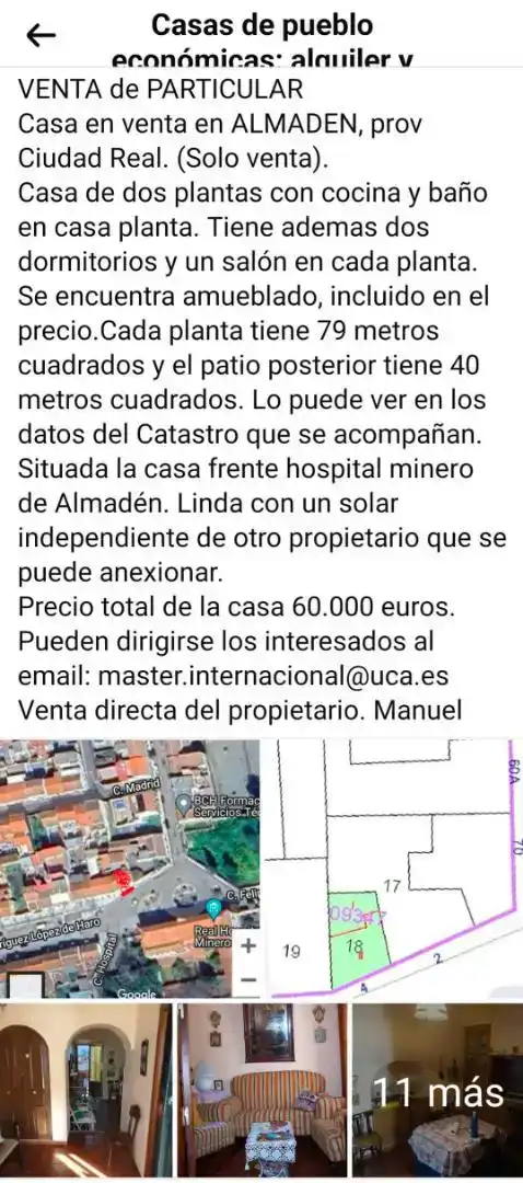 Jardí de Casa adosada en venda en Almadén