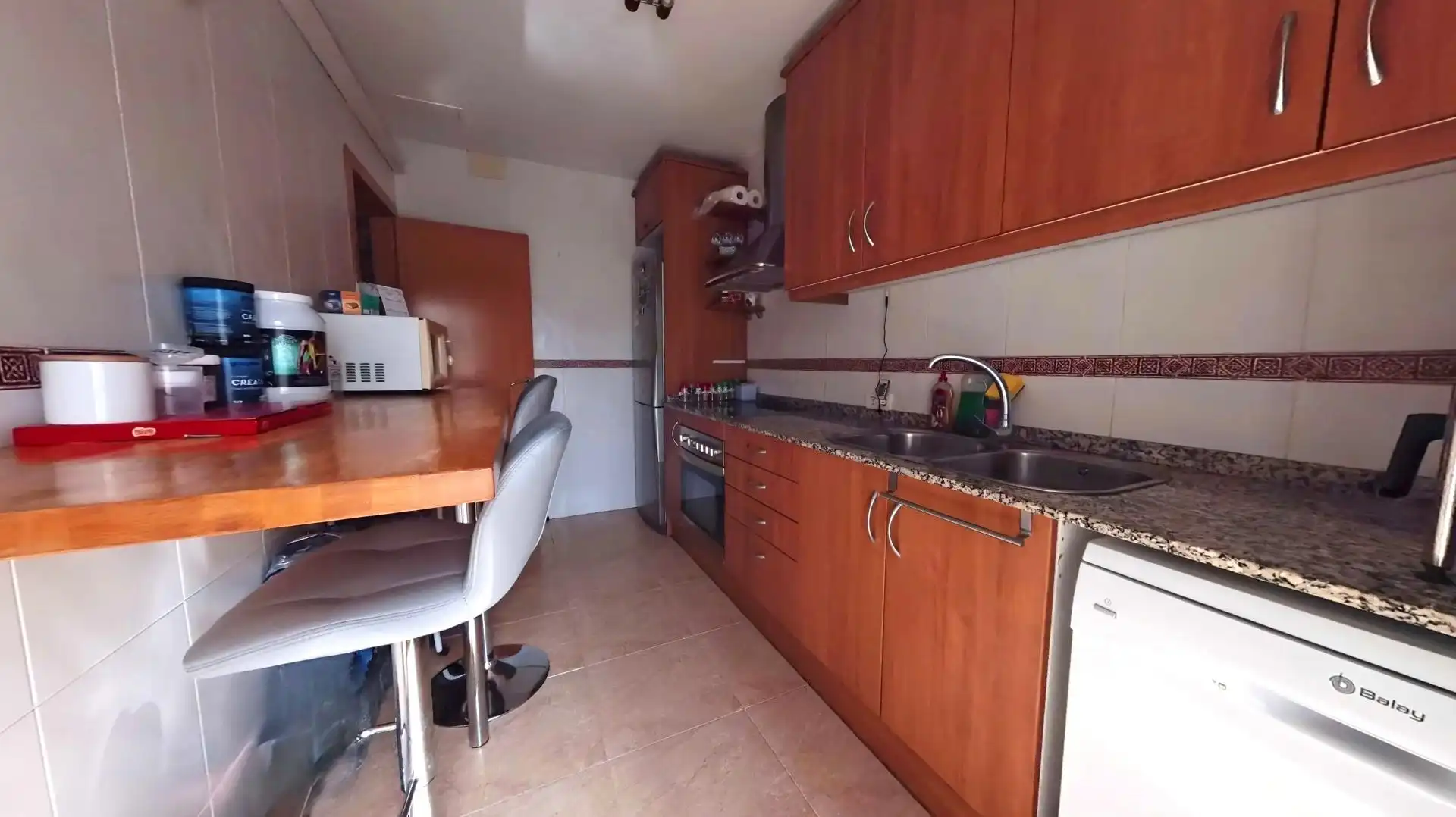 Küche von Wohnung zum Verkauf in Sant Jaume dels Domenys mit Heizung, Schwimmbad und Balkon