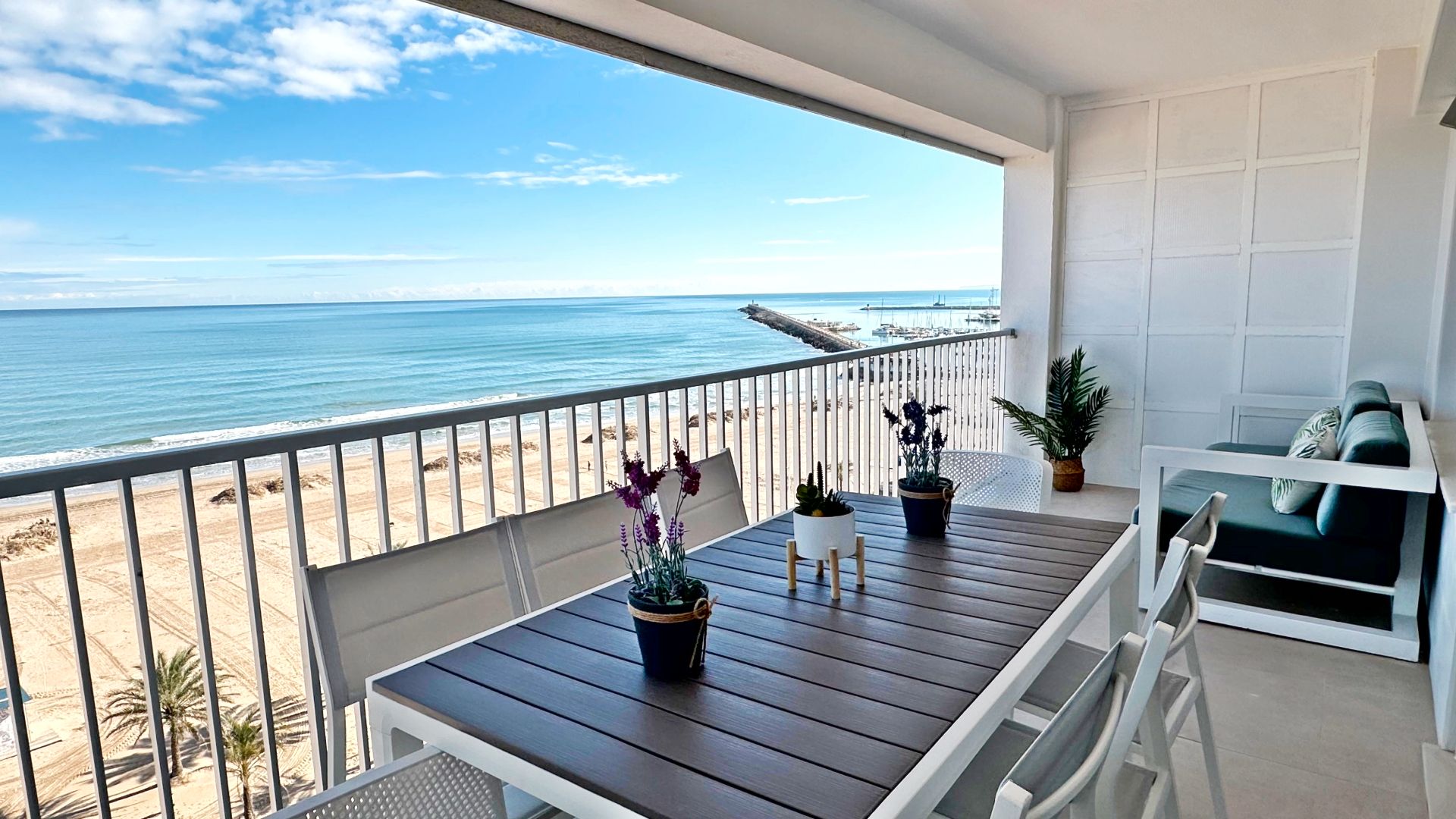 Terraza de Apartamento de alquiler en Gandia con Terraza, Amueblado y Horno