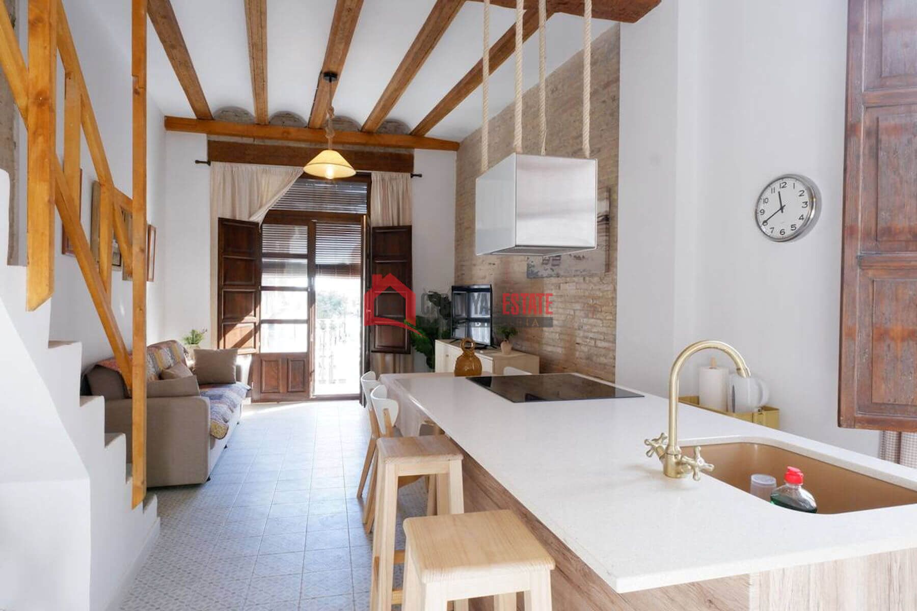 Kitchen of Duplex to rent in  Valencia Capital  with Air Conditioner, Terrace and Furnished