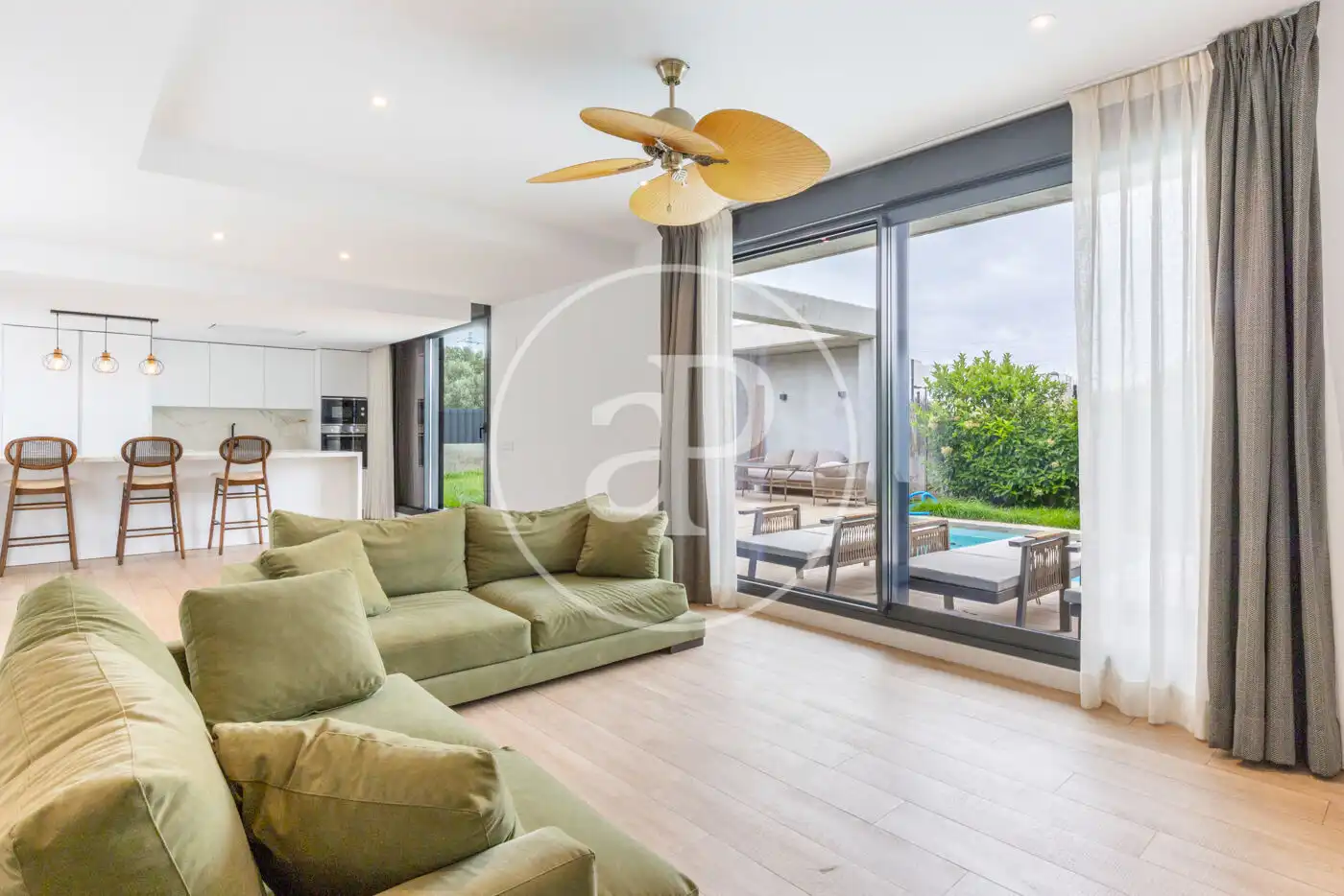 Sala de estar de Casa o chalet de alquiler en Bétera con Aire acondicionado, Calefacción y Jardín privado