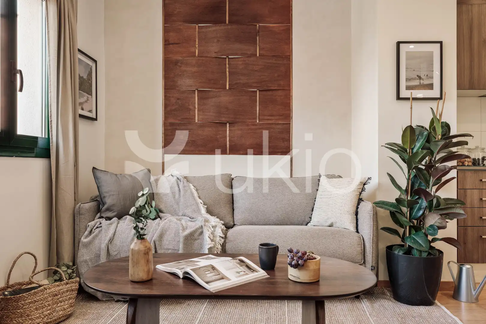 Sala d'estar de Apartament de lloguer en Barcelona amb Aire condicionat, Calefacció i Moblat