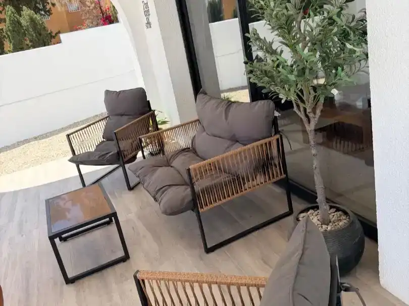 Terrasse von Maisonette zum Verkauf in Mojácar mit Klimaanlage, Schwimmbad und Balkon
