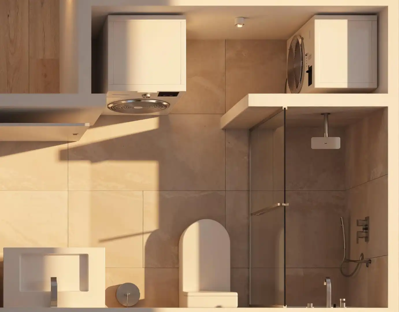 Badezimmer von Wohnung zum Verkauf in Alberic mit Klimaanlage und Heizung