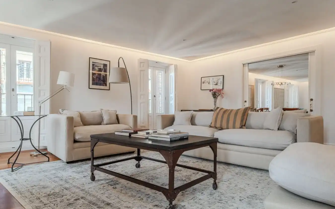 Wohnzimmer von Wohnung zur Miete in Madrid mit Klimaanlage und Heizung