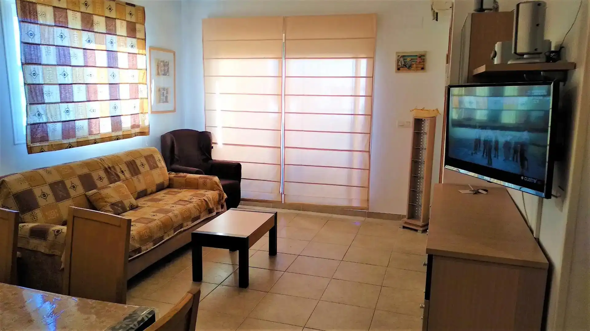 Sala de estar de Piso de alquiler en Oropesa del Mar / Orpesa con Aire acondicionado, Piscina y Amueblado