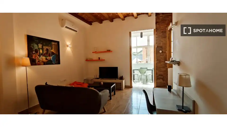 Sala d'estar de Estudi per a compartir en Sants - Montjuïc