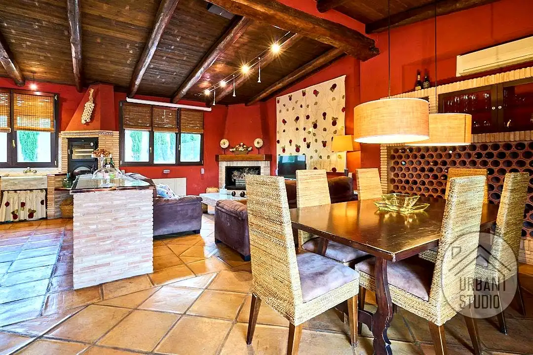 Dining room of Houses for sale in Cocentaina  with Heating, Terrace and Swimming Pool