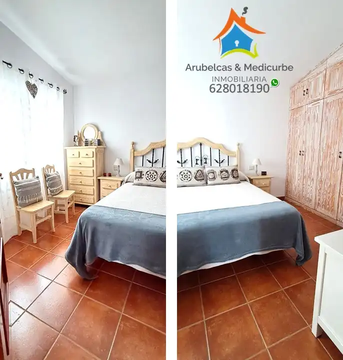 Schlafzimmer von Einfamilien-Reihenhaus zum Verkauf in Arucas mit Ofen, Mikrowelle und Balkon