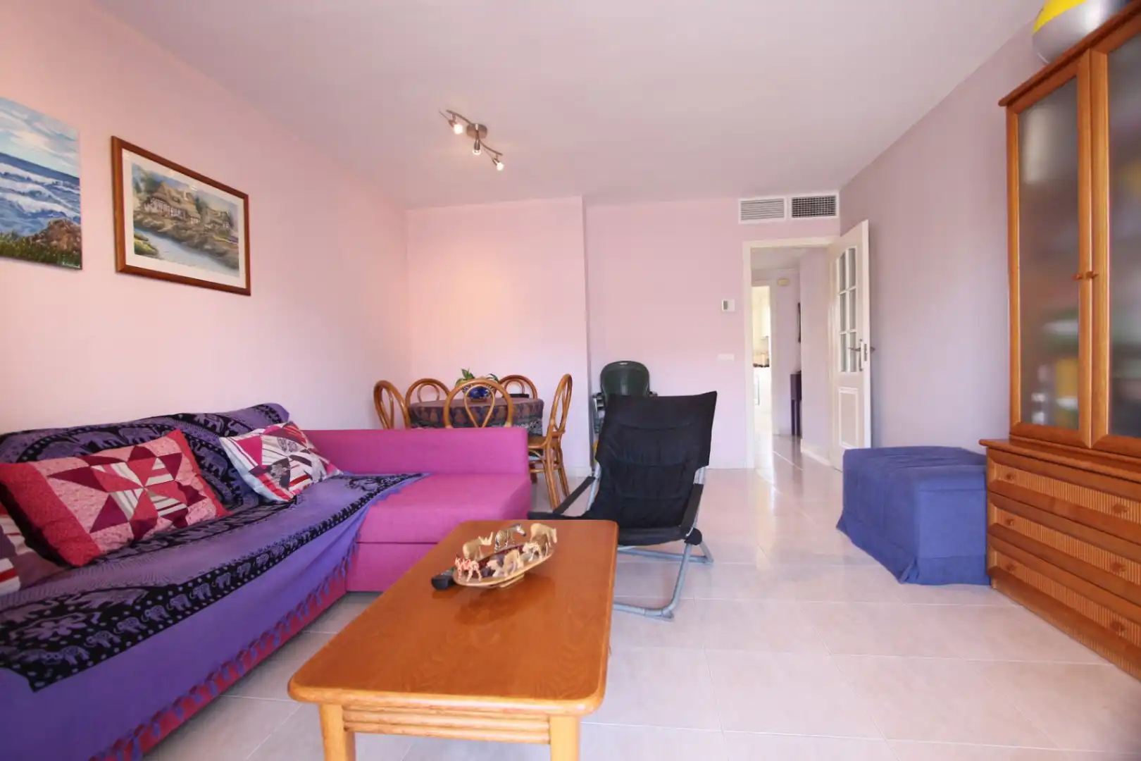 Sala de estar de Apartamento en venta en Calpe / Calp con Aire acondicionado, Jardín privado y Terraza